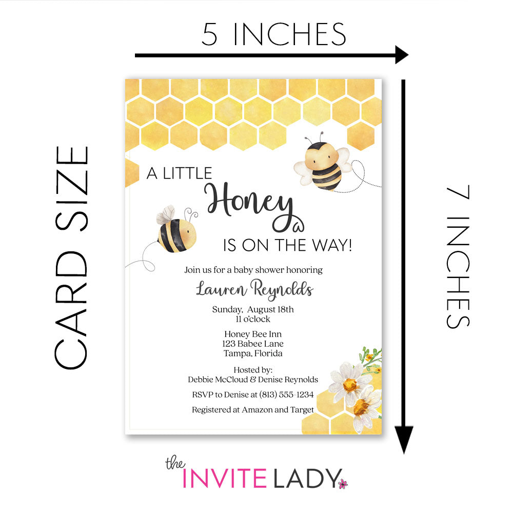 Honeybee Baby Shower Invitation