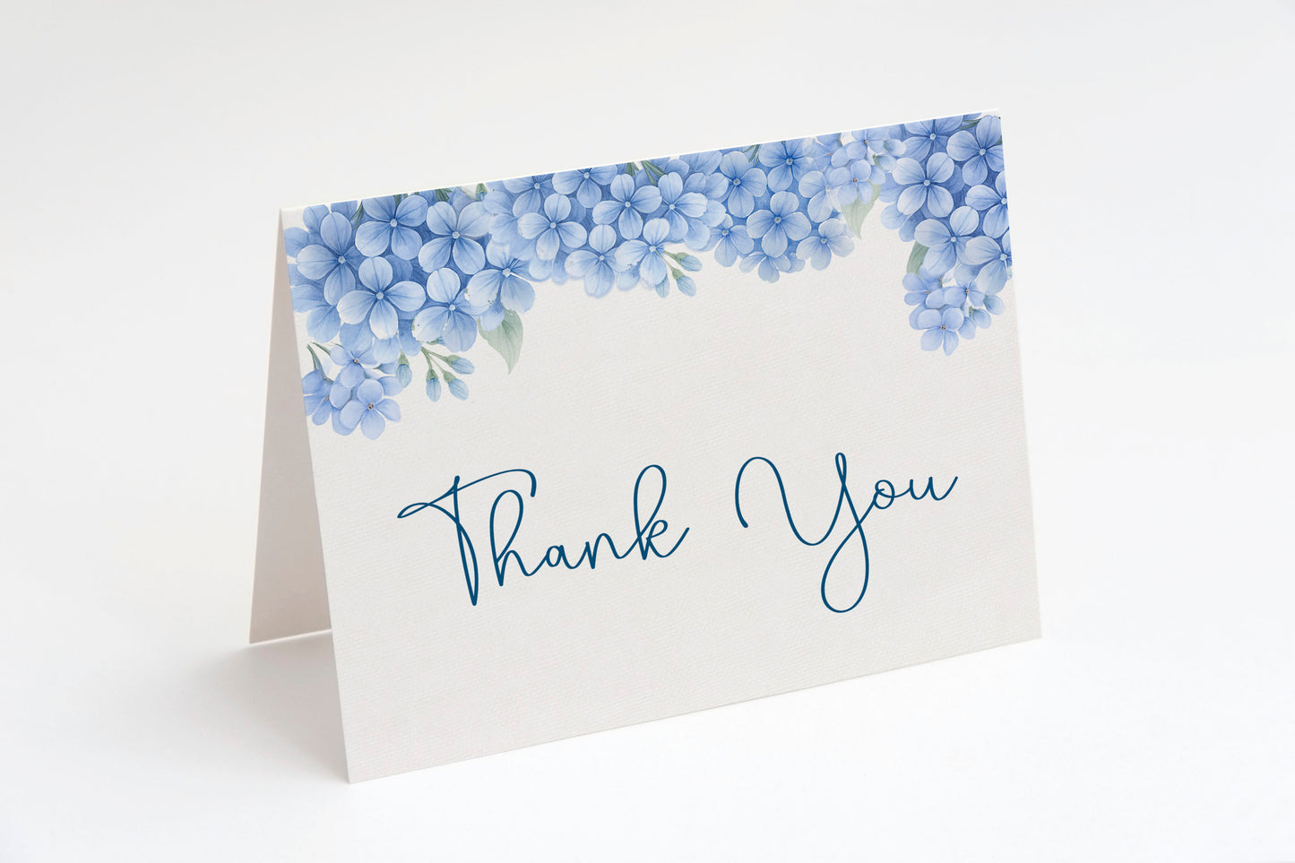 Hydrangea Blue Thank You Card