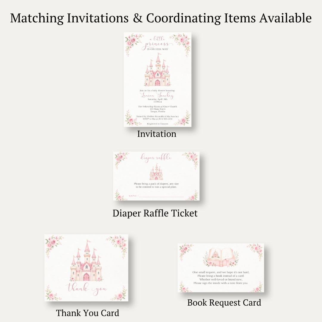 Pretty Princess Diaper Raffle Ticket