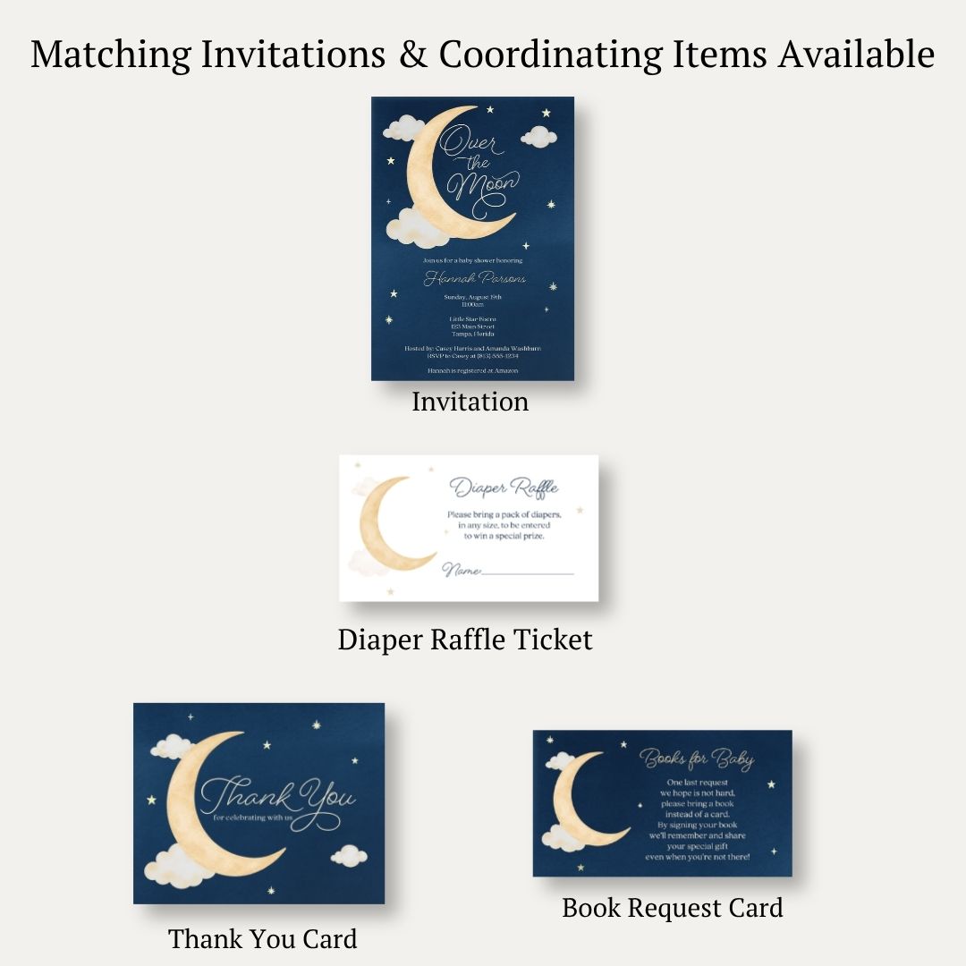 Over the Moon Diaper Raffle Ticket