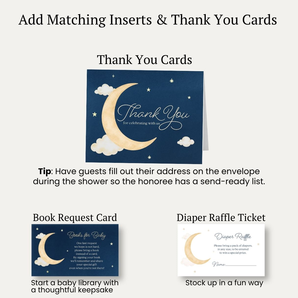 Over the Moon Baby Shower Invitation