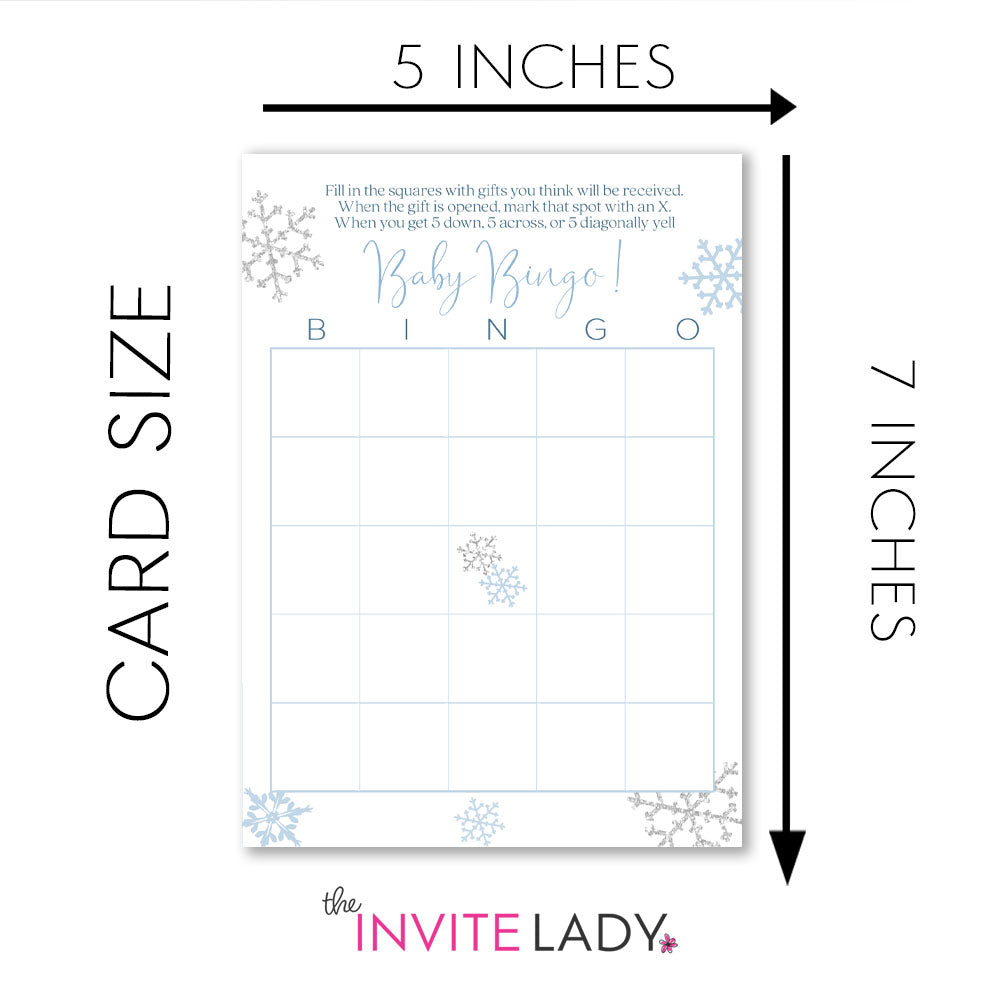 Little Snowflake Bingo Card