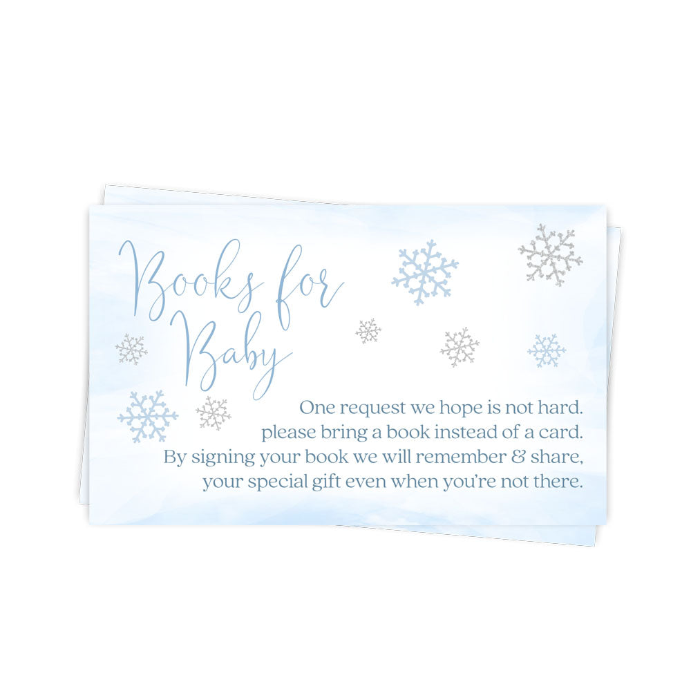 Little Snowflake Baby Shower Book Insert