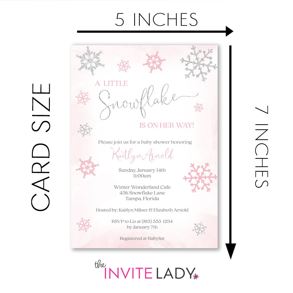 Little Snowflake Baby Shower Invitation