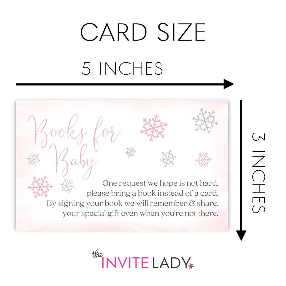 Little Snowflake Baby Shower Book Insert