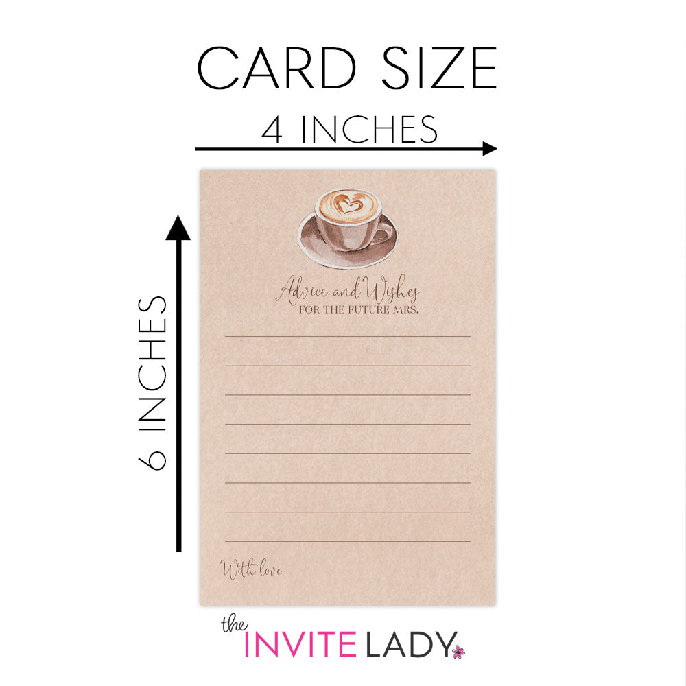 Love is Brewing Advice Cards for the Bride