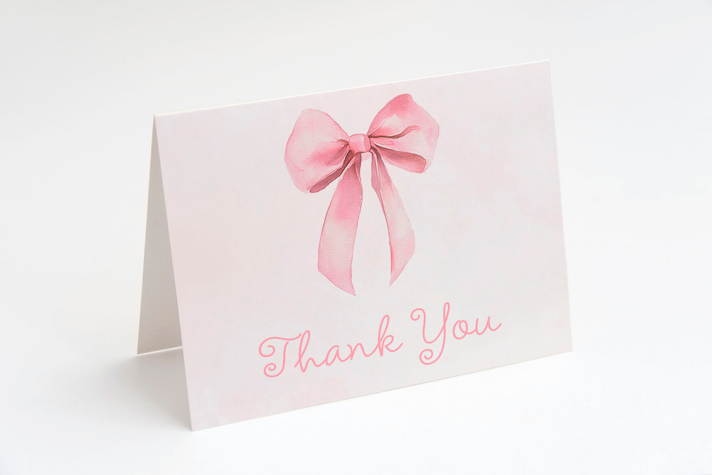 Pink Bow Baby Shower Thank You Cards