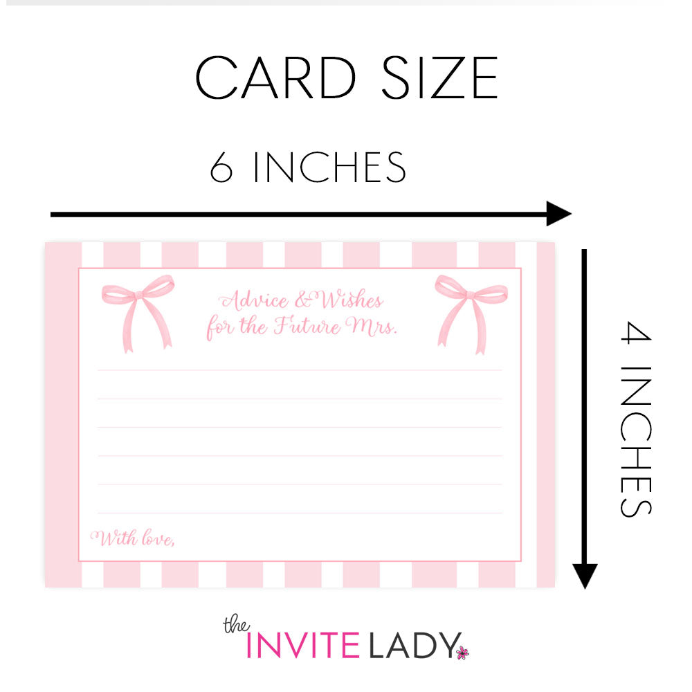Pretty in Pink Advice for the Bride Card