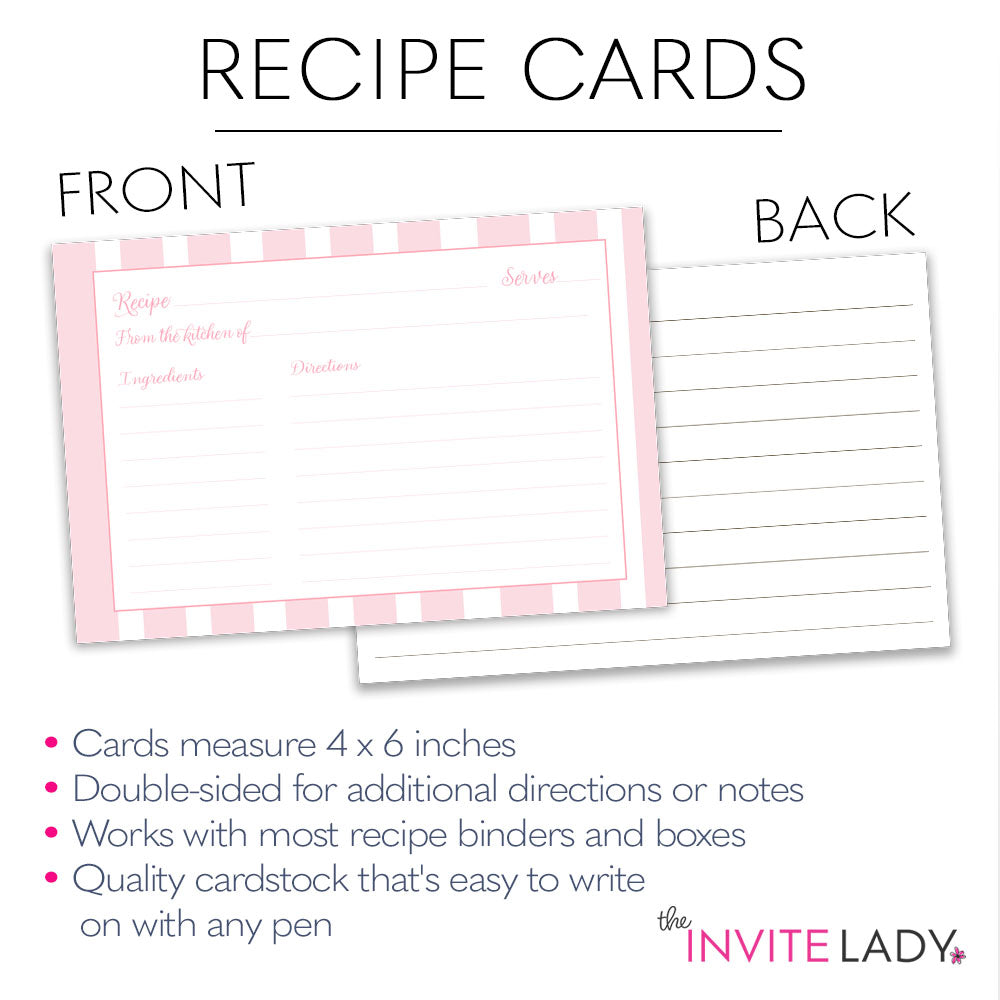 Pretty in Pink Recipe Card