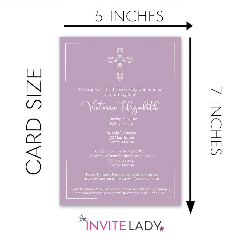 Simply Graced Purple First Holy Communion