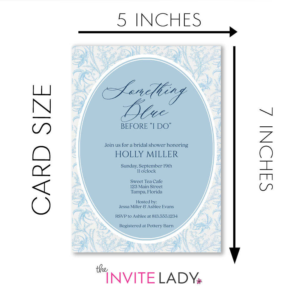 Something Blue Bridal Shower Invitation