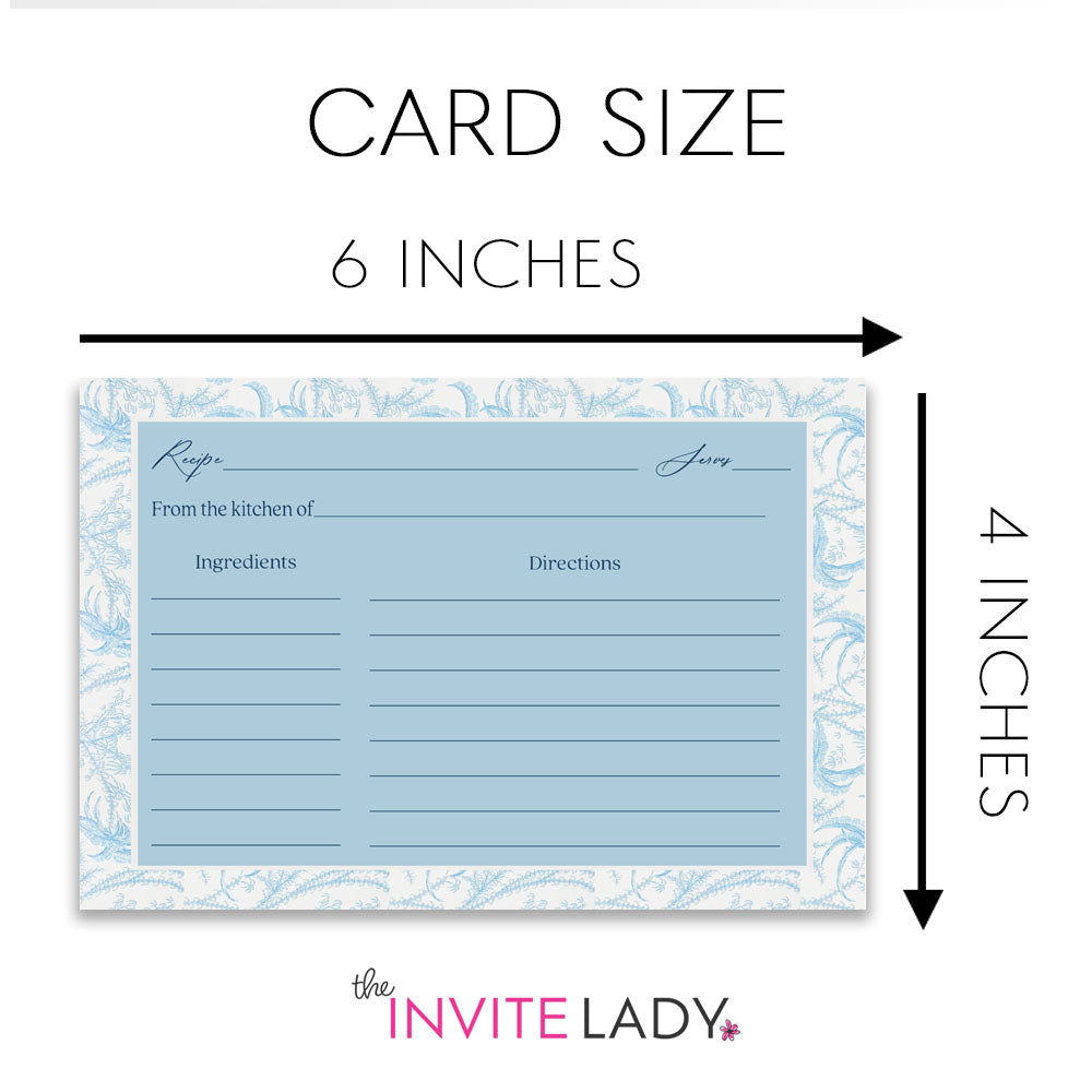 Something Blue Recipe Card