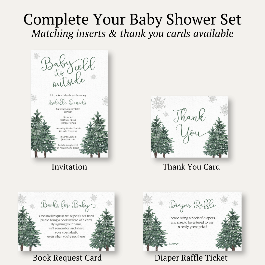 Baby It's Cold Outside Baby Shower Invitation