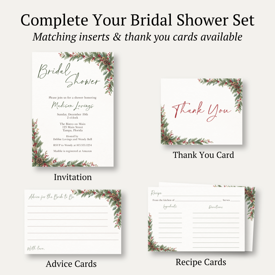Winter Wonderland Bridal Shower Invitation
