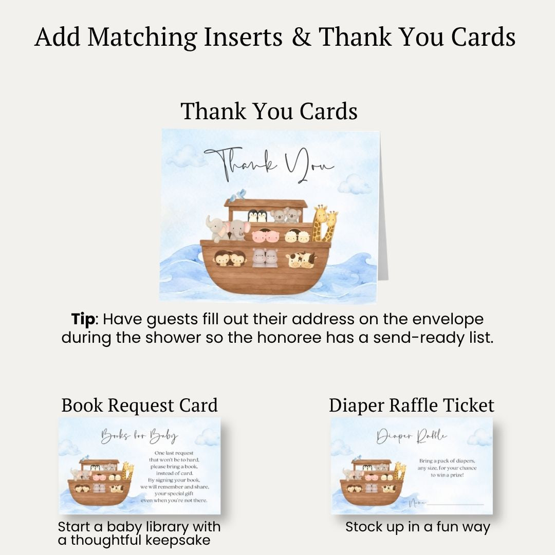 Noah's Ark Baby Shower Invitation