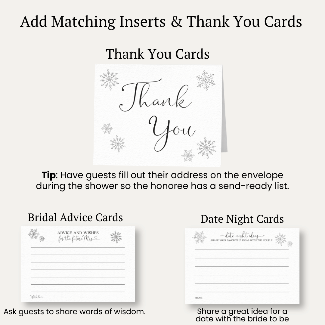 Snow in Love Bridal Shower Invitation