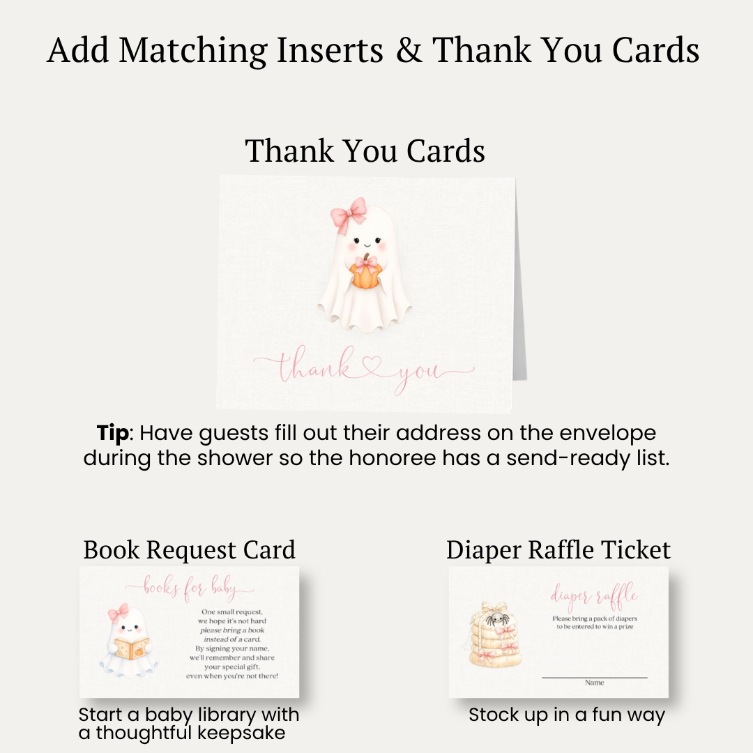 A Little Boo Is Almost Due Girl Baby Shower Invitation