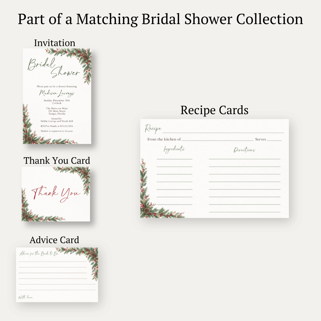 Winter Wonderland Recipe Card
