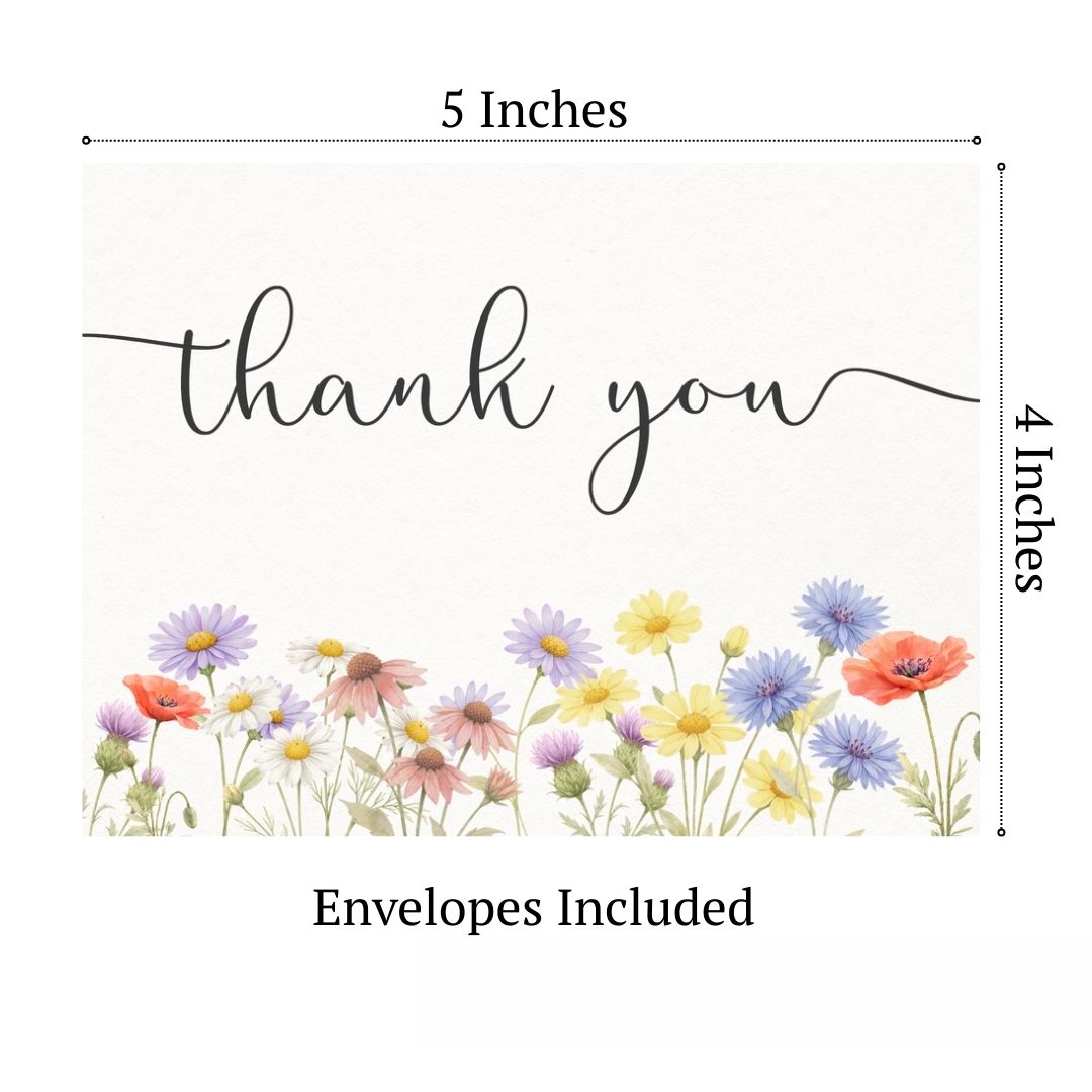 Wildflower Thank You Card