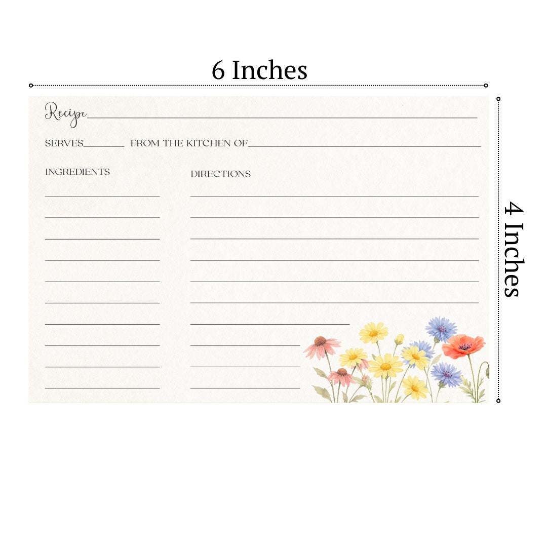 Wildflower Recipe Card