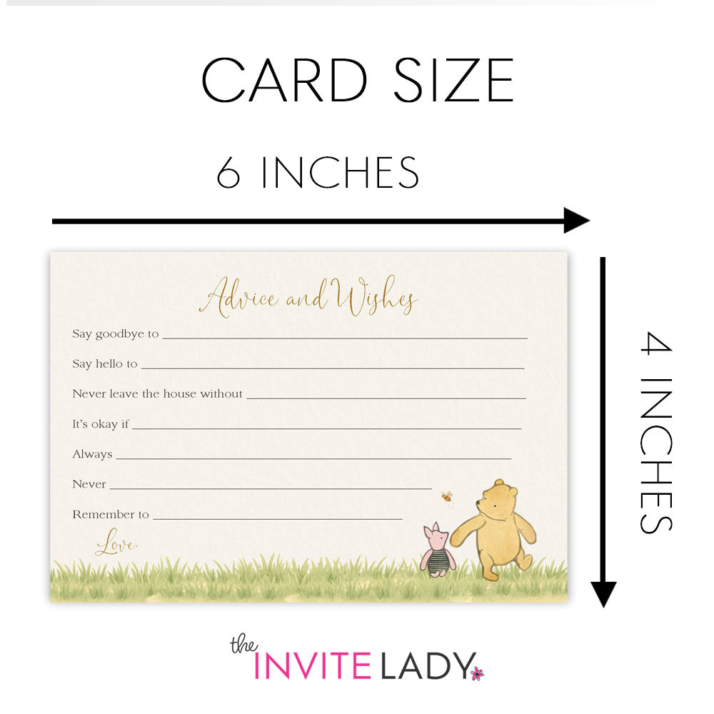 Winnie the Pooh Advice and Wishes Card