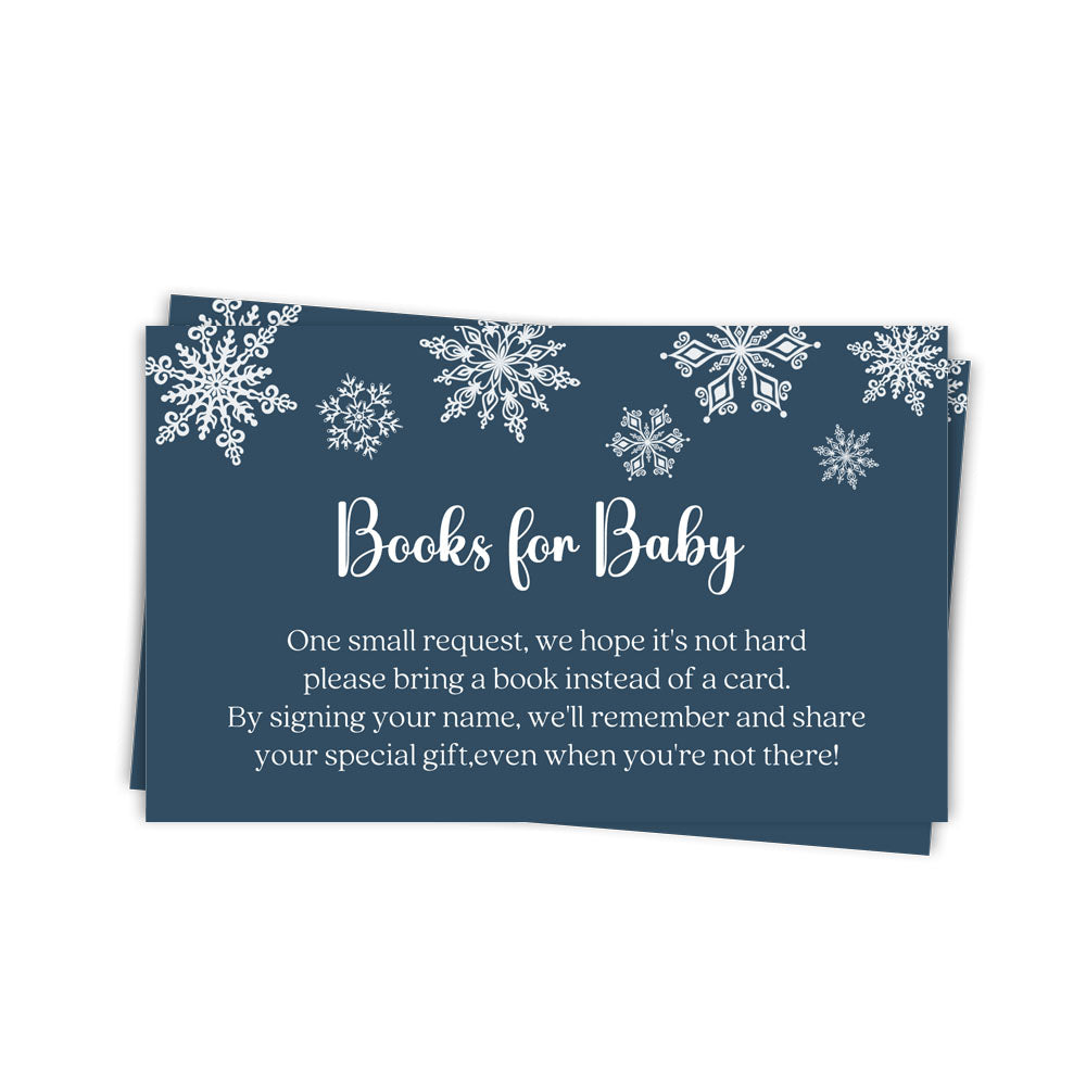 Winter Wonderland Pink or Blue Baby Shower Book Insert