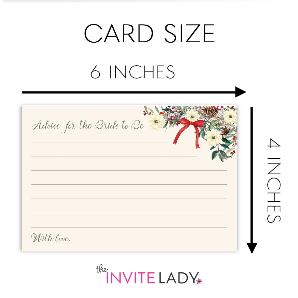 Winter Wonderland Bridal Shower Advice Cards