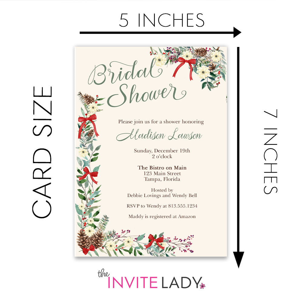 Winter Wonderland Bridal Shower Invitation