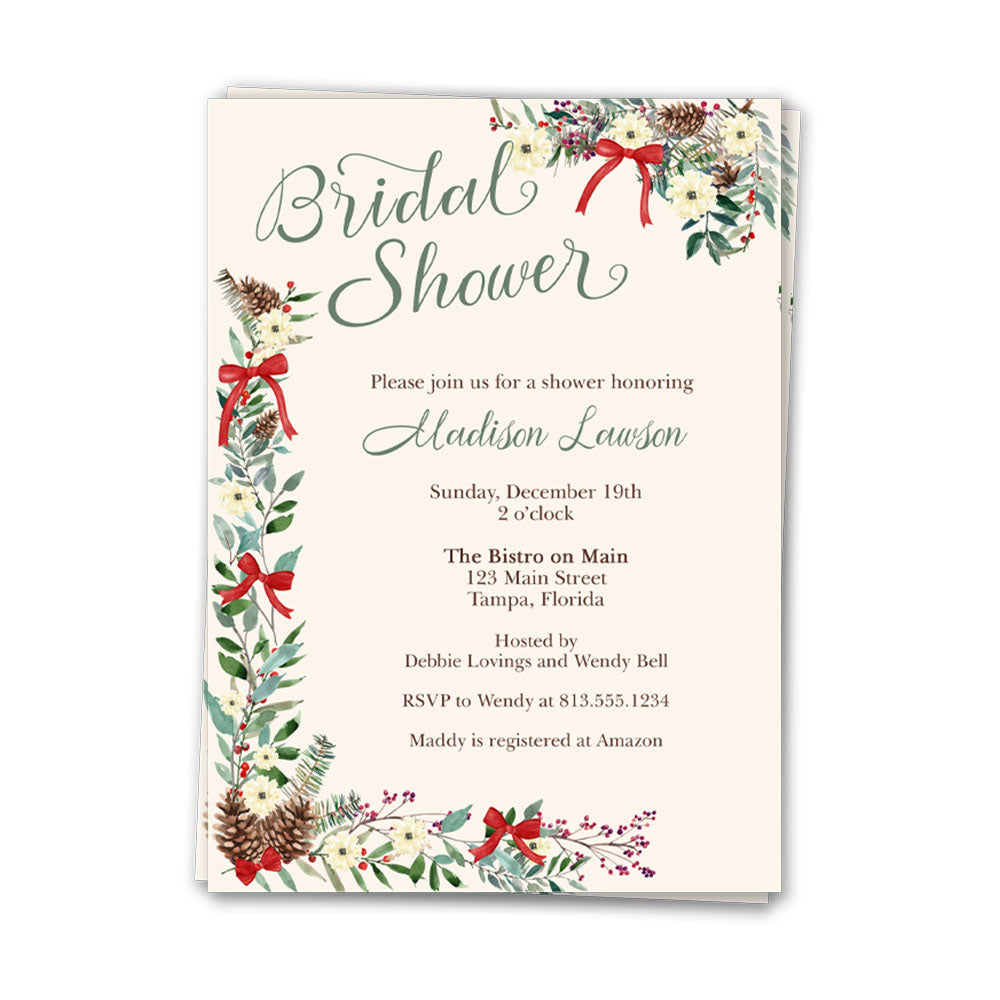 Winter Wonderland Bridal Shower Invitation
