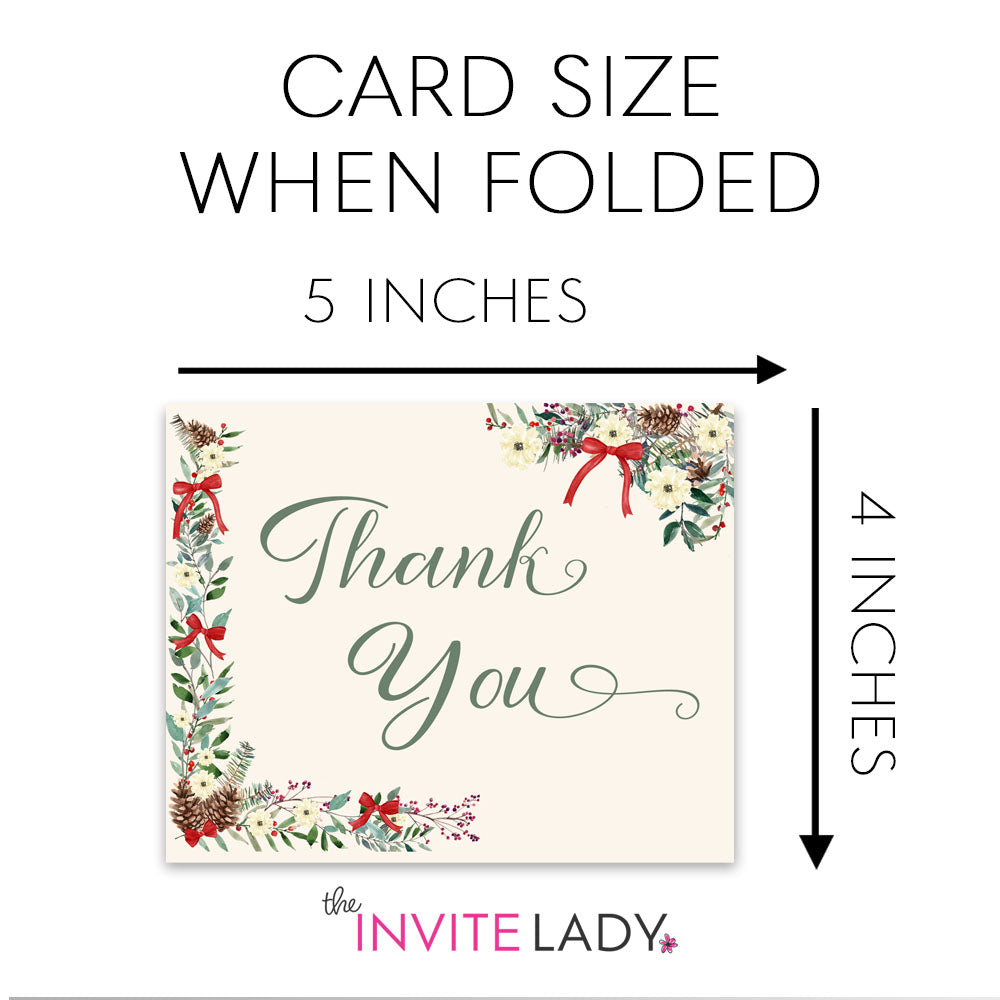 Winter Wonderland Bridal Shower, Thank You Card