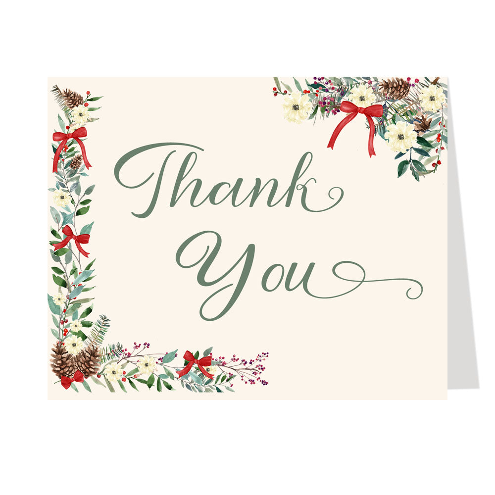 Winter Wonderland Bridal Shower, Thank You Card