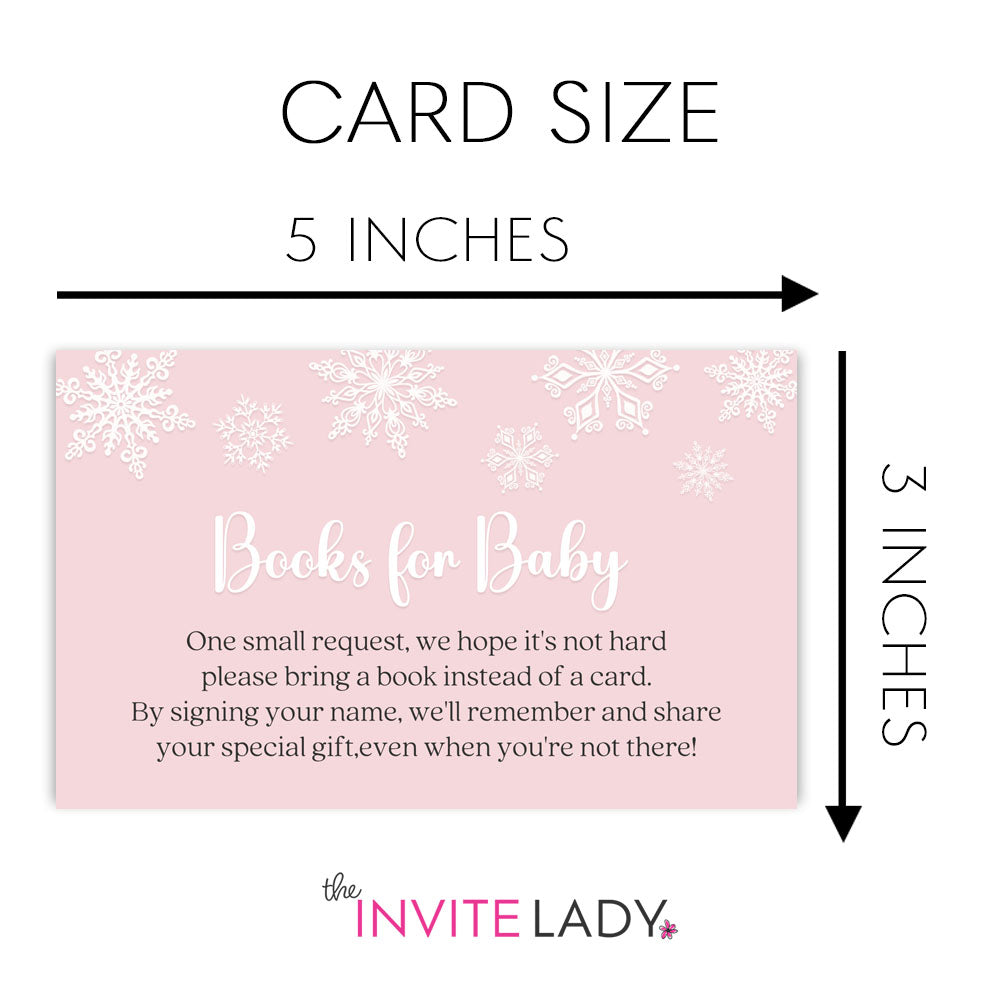 Winter Wonderland Pink or Blue Baby Shower Book Insert