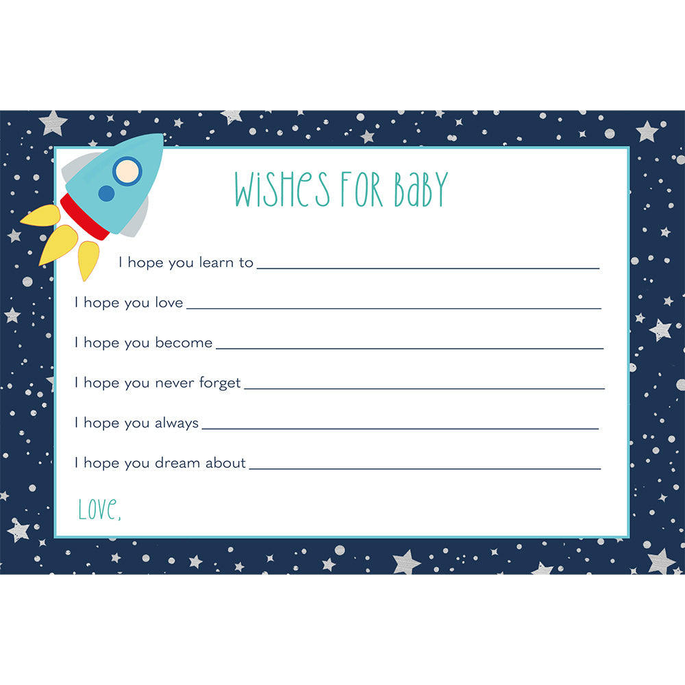 Rocket Ship Advice, Predictions, Wishes Card