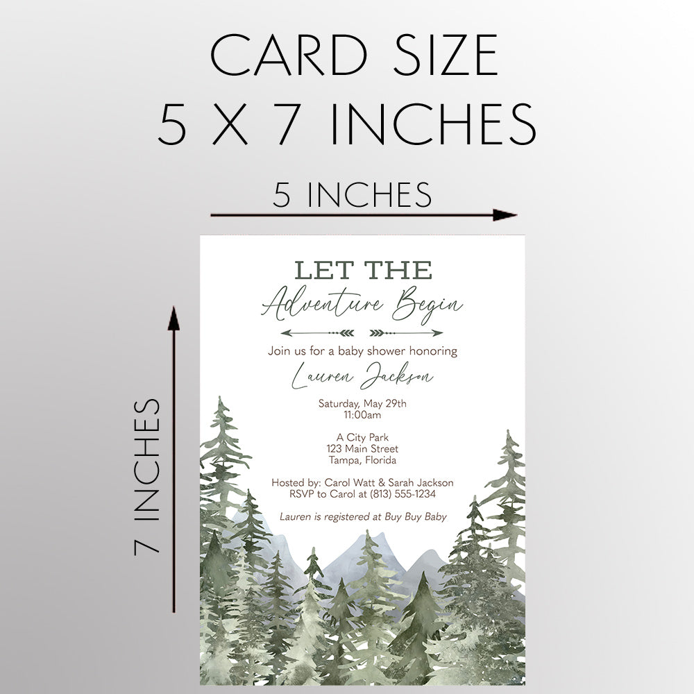 The Adventure Begins Baby Shower Invitation