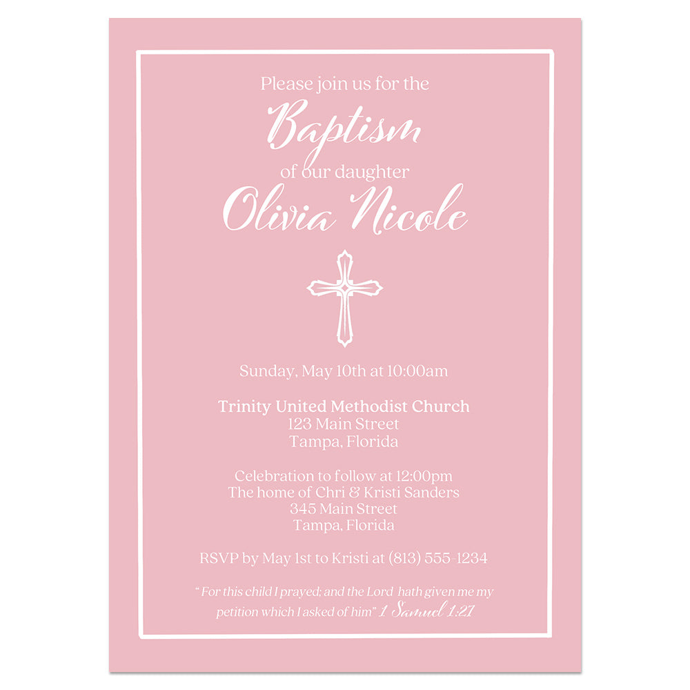 Simple Cross Invitation