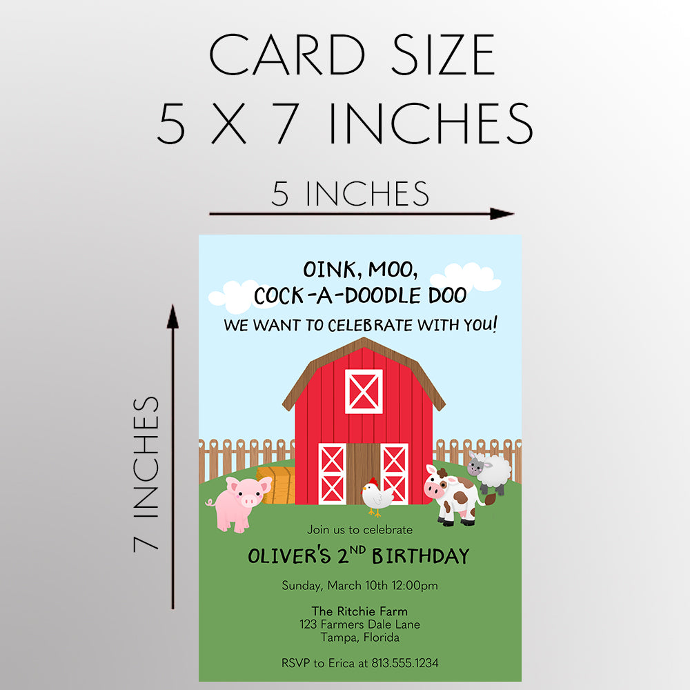 Barnyard Birthday Party Invitation