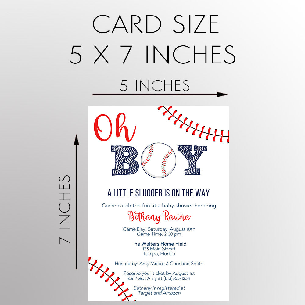 Baseball Baby Shower Invitation