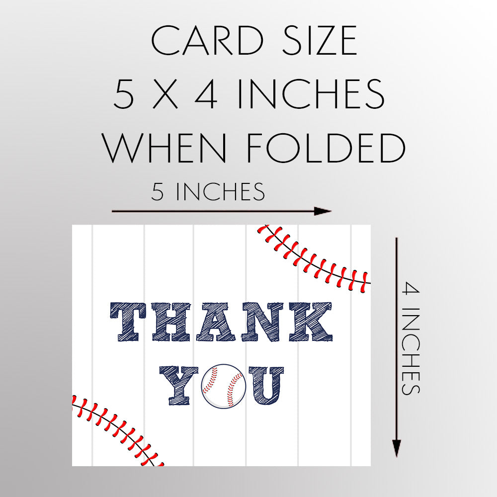 Baseball Thank You Card