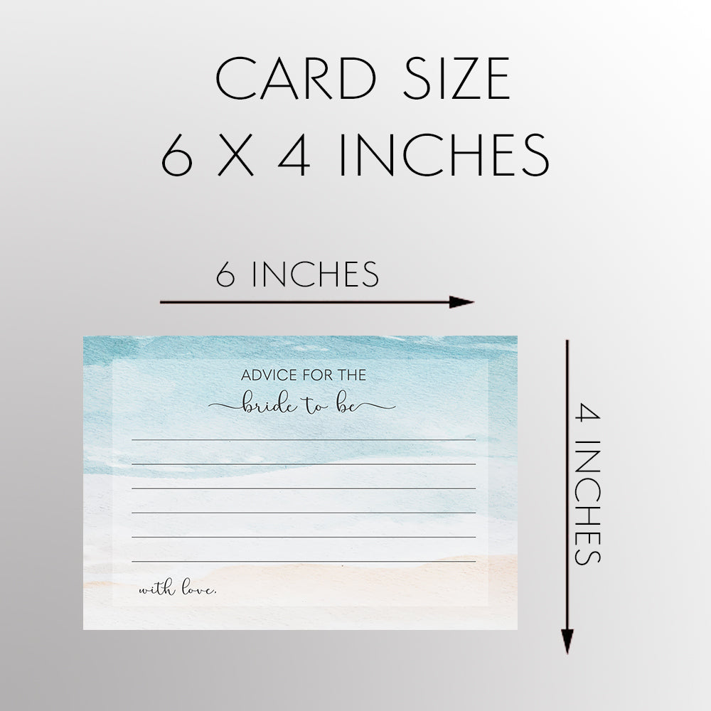 Painted Beach Advice for the Bride Card