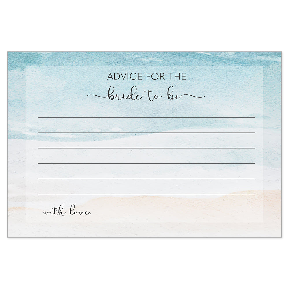 Painted Beach Advice for the Bride Card