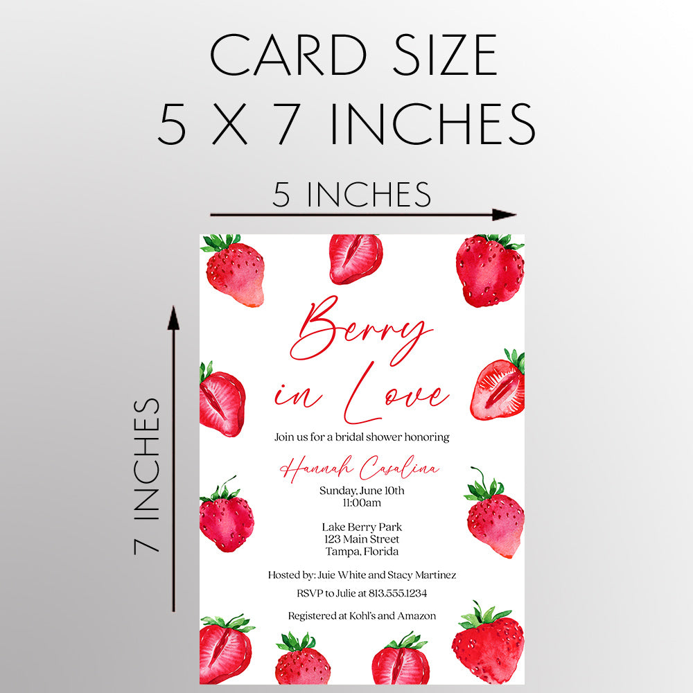 Berry in Love Bridal Shower Invitation