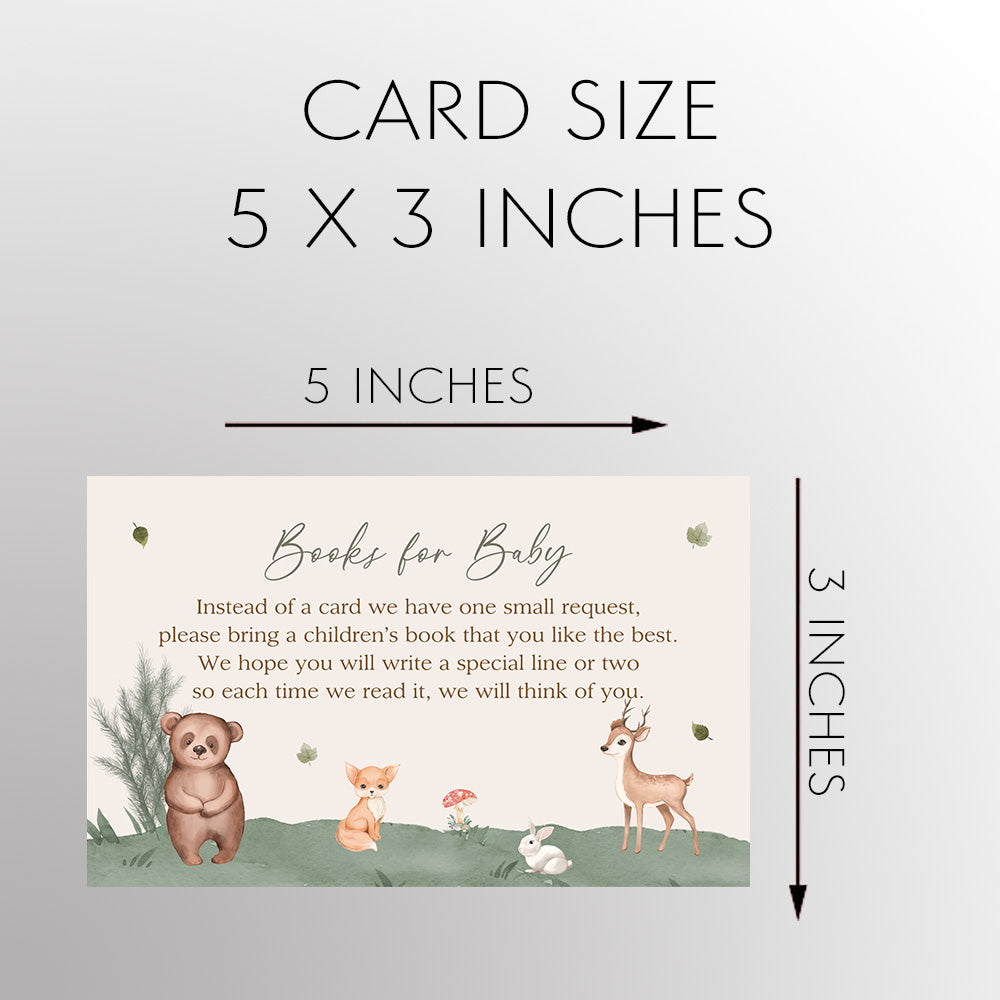 Boho Woodland Bring a Book Insert