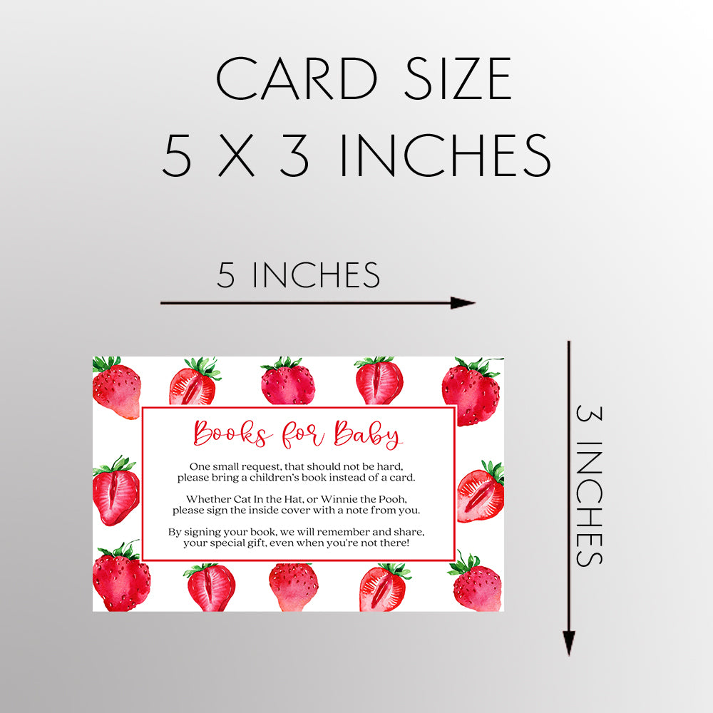 Strawberry Bring a Book Card