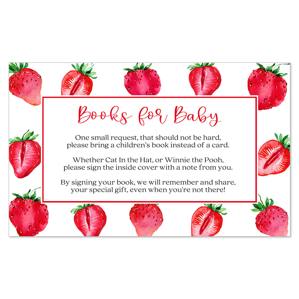 Strawberry Bring a Book Card