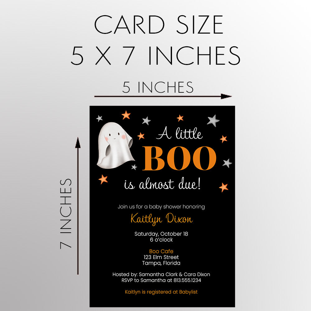 A Little Boo Halloween Baby Shower Invitation