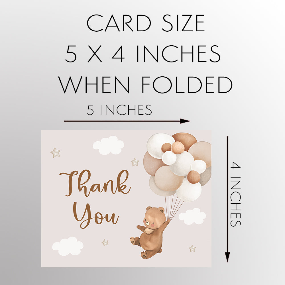 Bearly Wait Teddy Bear Baby Shower Thank You Cards