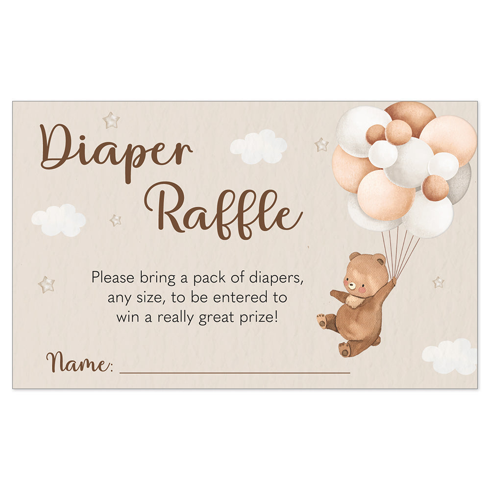 Bearly Wait Diaper Raffle Ticket