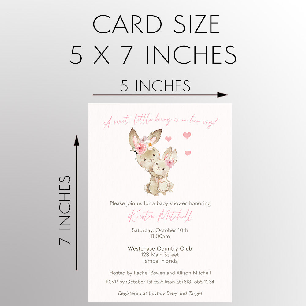 Bunny Baby Shower Invitation