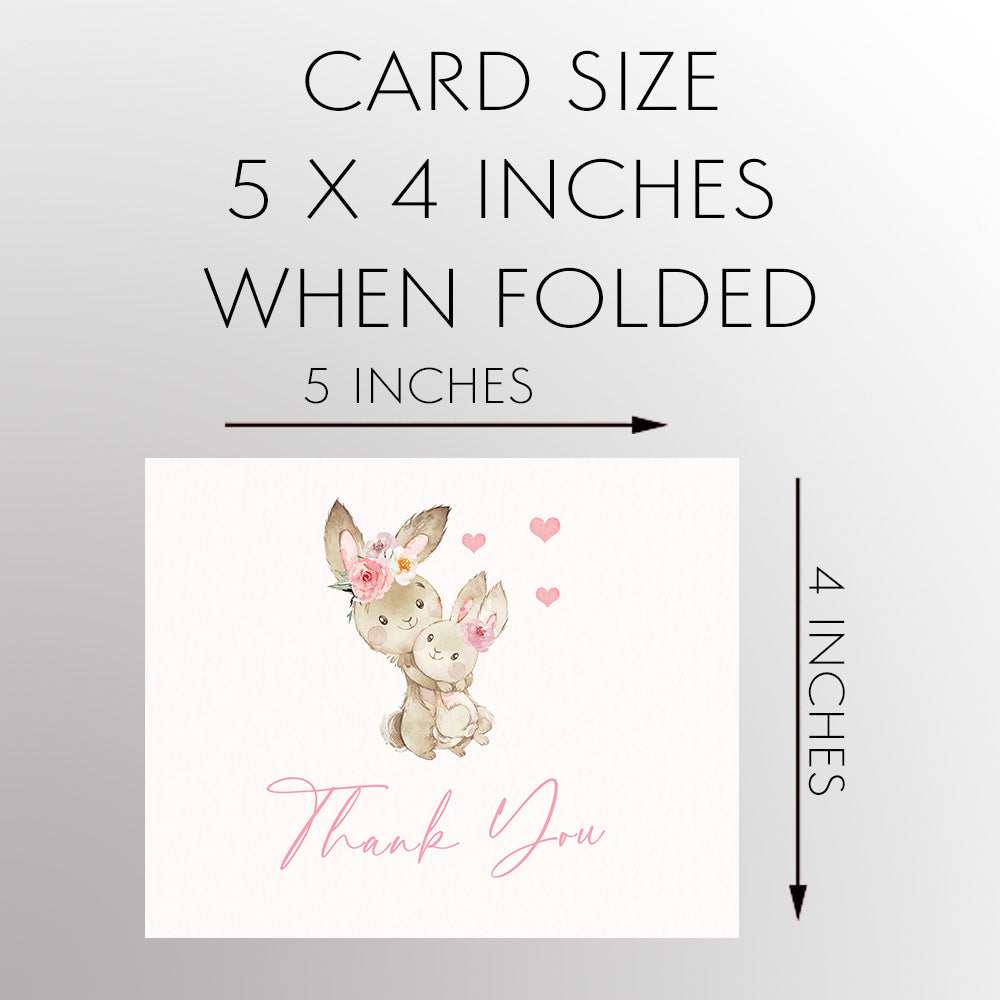 Bunny Baby Shower Thank You Card