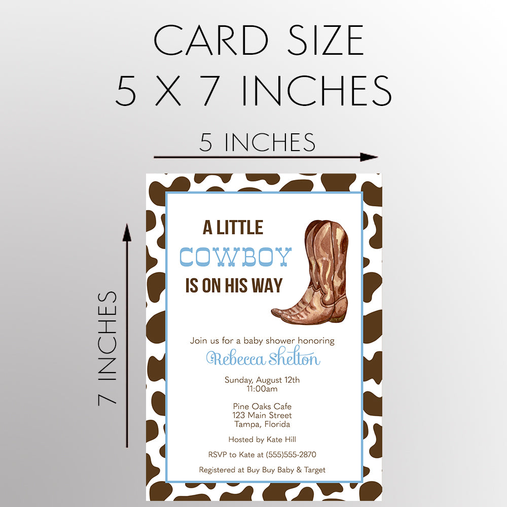 Cowboy Baby Shower Invitation